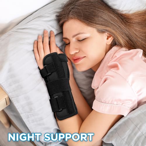 NEENCA Carpal Tunnel Wrist Brace with Thumb Support, Medical Grade Night Support Thumb Spica Splint for Arthritis, Tendonitis & De Quervain’s ((XL/XXL/XXXL, Left Hand)) XL/XXL/XXXL