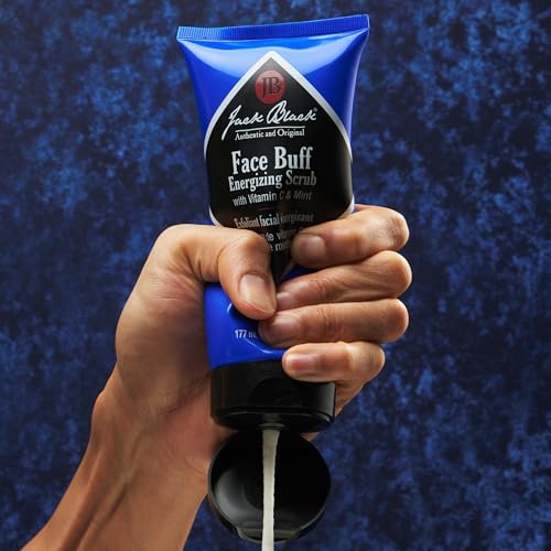Jack Black Face Buff Energizing Scrub - Mens Pre Shave Cleanser & Scrub, Exfoliating Face Wash 6 Fl Oz (Pack of 1)