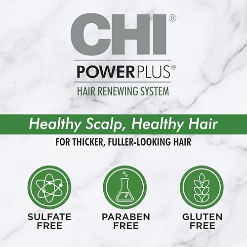 CHI PowerPlus Revitalizing Hair Treatment, Relieves Tightness & Dryness, Made With Botanicals & Vitamins to Nourish, Balance & Stimulate Scalp, 3 Oz
