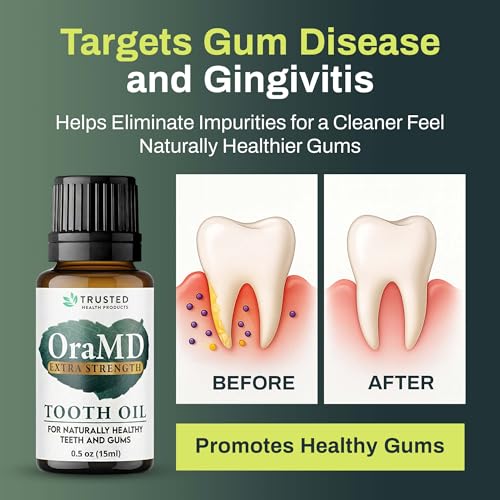 OraMD 4-in-1 Extra Strength Tooth Oil - Max Gum Disease Treatment (1 Pack) 1 Pack
