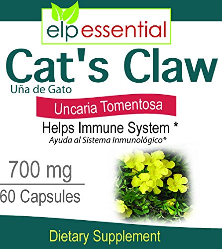 Cat's Claw Uña de Gato Uncaria Tomentosa 700mg 60 Capsules, Ayuda al Sistema Inmunologico