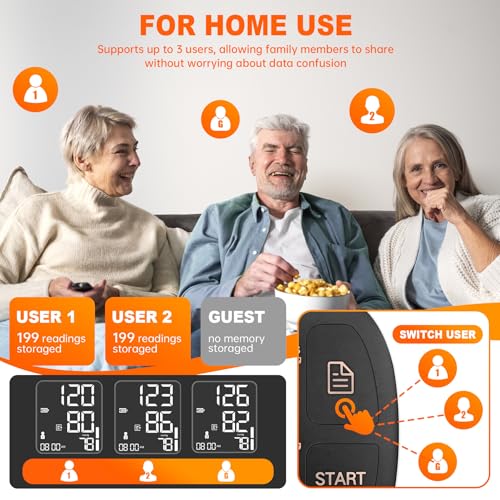 Blood Pressure Monitor Bluetooth BP Machine with Carrying Case, Black