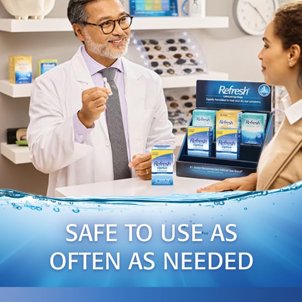 Refresh Optive Preservative-Free Artificial Tears Lubricant Eye Drops, 0.01 fl oz (0.4 mL), 60 Single-Use Containers 60 Count (Pack of 1) - BeesActive Australia