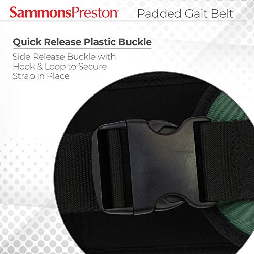 Sammons Preston Padded Gait Belt, Transfer, Medical, Elderly, S, Blue Small - Blue