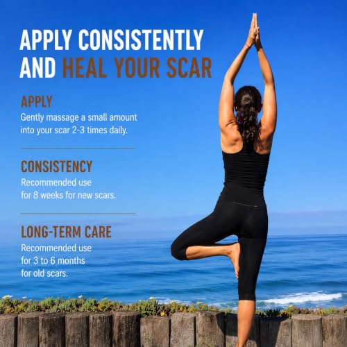 Advanced Silicone Scar Gel | Treats Scars from Surgery, C-Section, Stretch Marks, Acne, Injury, Burns, Keloid Bump Removal | Old or New Scars | 100% Silicone | 1oz (30mL)