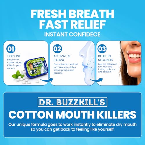 Dr. Buzzkill's Cotton Mouth Killers Variety 6-Pack Sugar Free Mints.