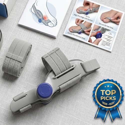 2Pcs Bunion Corrector with Adjustable Knob & 2Pcs Silicone Shoe Inserts for Day Use, Toe Separators for Men Women, Big Toe Straighteners for Hallux Valgus, Overlapping Toes, Hammer Toe Relief, Gray Gray 2 PCs