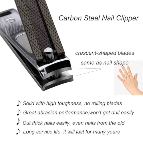 Liangery Nail Clippers Nail Cutter for Ingrown Toenail Removal Treatment Tools, Fingernail Nippers with Comfort Grip Handle Slanted Cuticle Trimmer for Men Women Seniors Adult Thick Nails (L)