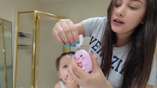 Kids U-Shaped Electric Toothbrush for Toddlers Ages 2-15 Girls, Sonic 360° Rechargeable Toothbrush Kids, 6 Brush Heads 6 Modes, IPX7 Waterproof Automatic 59S Timer - Pink