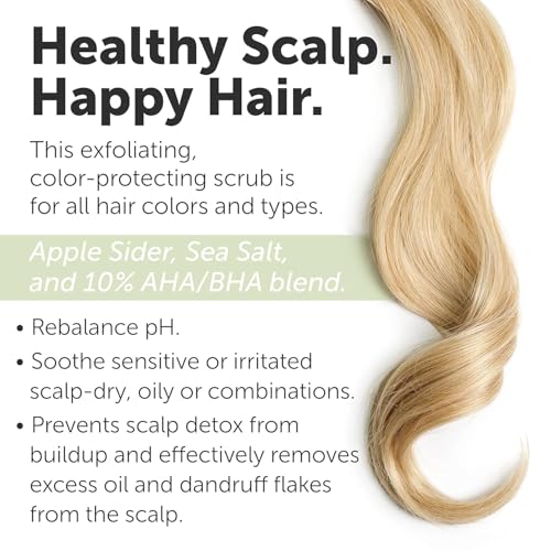 Apple Cider & Sea Salt Green Scalp Scrub Sulfate Free with 10% AHA & BHA