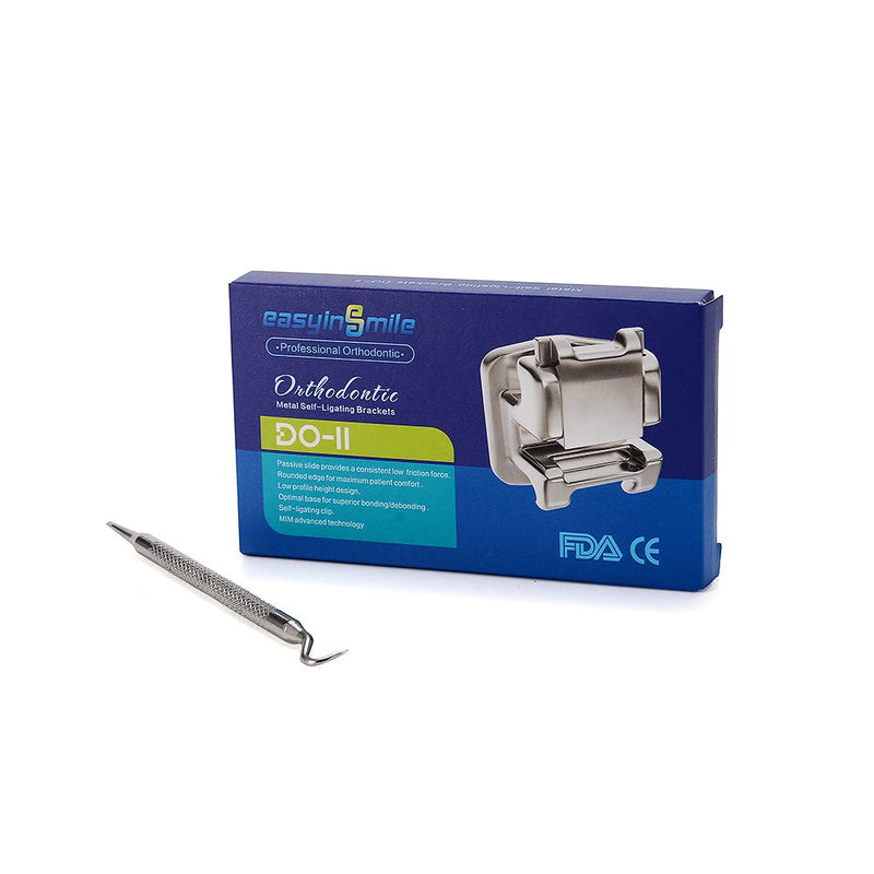 SNAWOP Orthodontic Self-Ligating Brackets 20PCS Dental Metal Braces with Open Tools Slot. Roth 022 3 with Hooks Roth 3 with Hooks