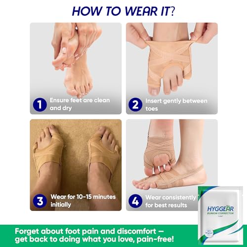 Bunion Corrector for Women and Men, Breathable Big Toe Straightener with Adjustable Support, Hallux Valgus Toe Separator for Day and Night Use (1 pcs)
