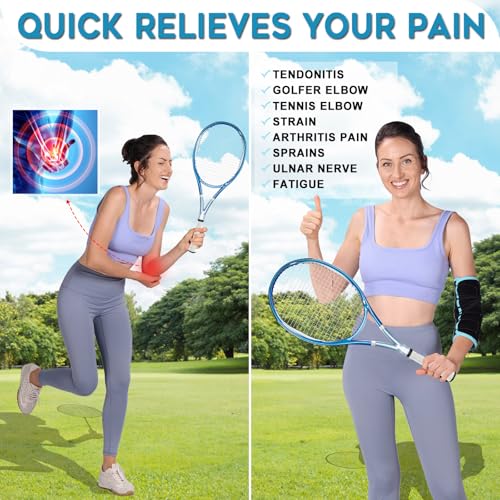 Cubital Tunnel Elbow Brace for Women Men Comfortable Night Sleep Support, Adjustable Lace Up Elbow Splints for Tendonitis ,Ulnar Nerve,Bursitis, Sprains, Strains, Sports Injury Recovery Joint, Arthritis (One size ) C016-2