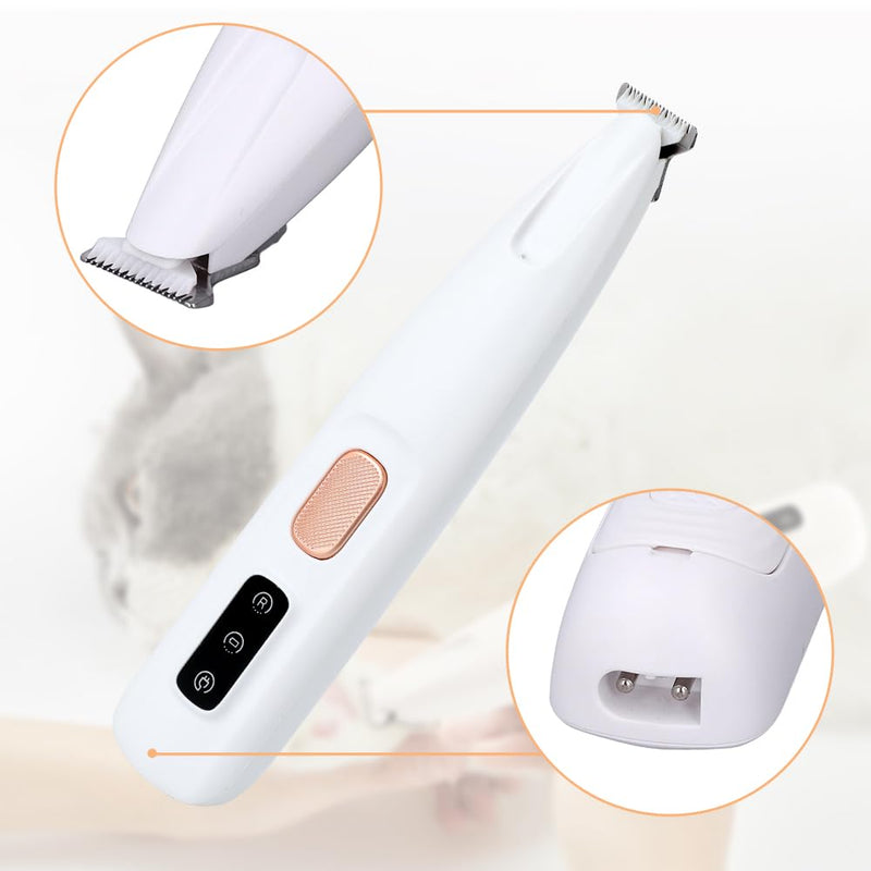 Saffory Paw Trimmer, Saffory Pet Micro Precision Trimmer, Rechargeable Dog Trimmer for Paws with LED Light, Dog Paw Trimmer Waterproof, Low Noise Paw Trimmer for Dogs Cats Hair Trimming (1 Set) - BeesActive Australia