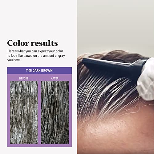 JUST FOR MEN Touch of Gray, Salt & Pepper Look, Dark Brown T-45 (3 Pack) 1 Count (Pack of 3)