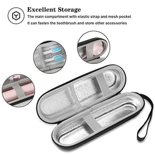 ProCase Electric Toothbrush Hard Travel Case Compatible with Oral-B Pro 1000 8000 -Black Bundle with Toothbrush Travel Case for Oral-B Pro 1000 1500 3000 5000 7000