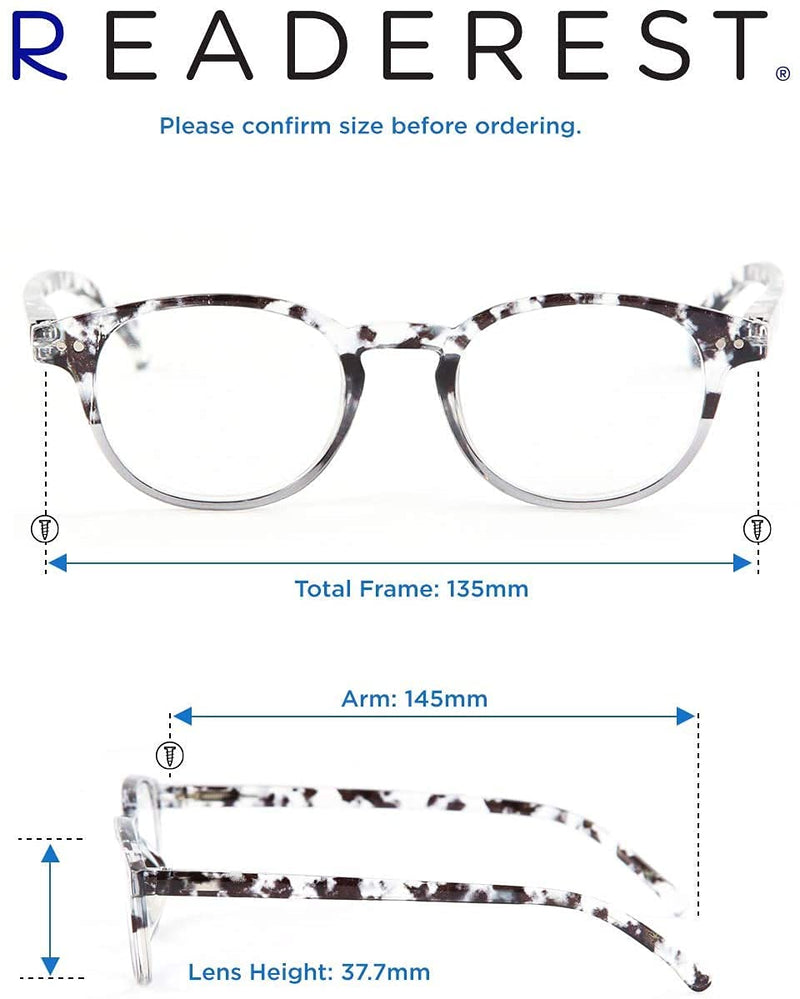 Readerest Blue Light Blocking Reading Glasses (Clear/Black, 1.75 Magnification) - Computer Eyeglasses With Thin Reflective Lens, Antiglare, Eye Strain, UV Protection, Stylish For Men And Women Clear/Black 1.75 x - BeesActive Australia