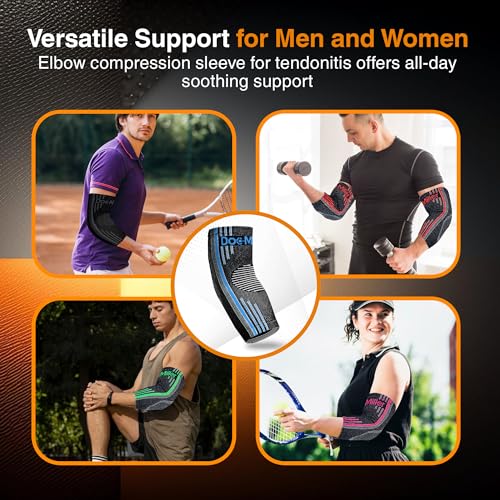 Doc Miller Small Size | 1 Pair Blue Ankle Brace & 1 Pair Blue Elbow Brace | Compression Support for Men & Women | Brace for Pain Relief | Supports Workout Recovery