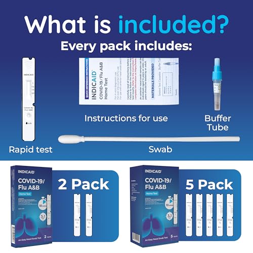 INDICAID COVID-19, Flu A&B 3-in-1 Antigen Test, FDA 510(k) Cleared, HSA/FSA