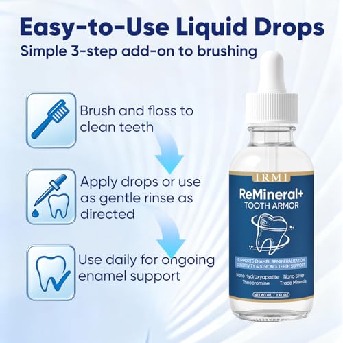 Irmi Dental Care Drops - Remineral Tooth Armor, Cavity Healing Tooth Armor Liquid, Nano Hydroxyapatite Remineralization Complex for Cavity Repair, Teeth Whitening with Remineralization Drops (2) 2