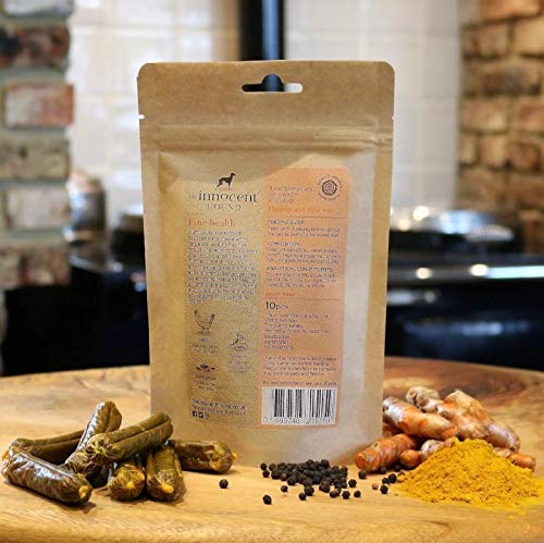 The Innocent Hound Joint Support Treats | Premium Sausages with Chicken, Turmeric & Pepper | Supports Hip & Joint Health | Grain-Free & Hypoallergenic | Dog Joint Supplements | 500g