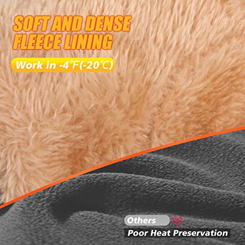 ihuan Winter Waterproof Ski Gloves Men Women, Snow Warm Cycling Cold Weather, Driving Biking Running Blue Small