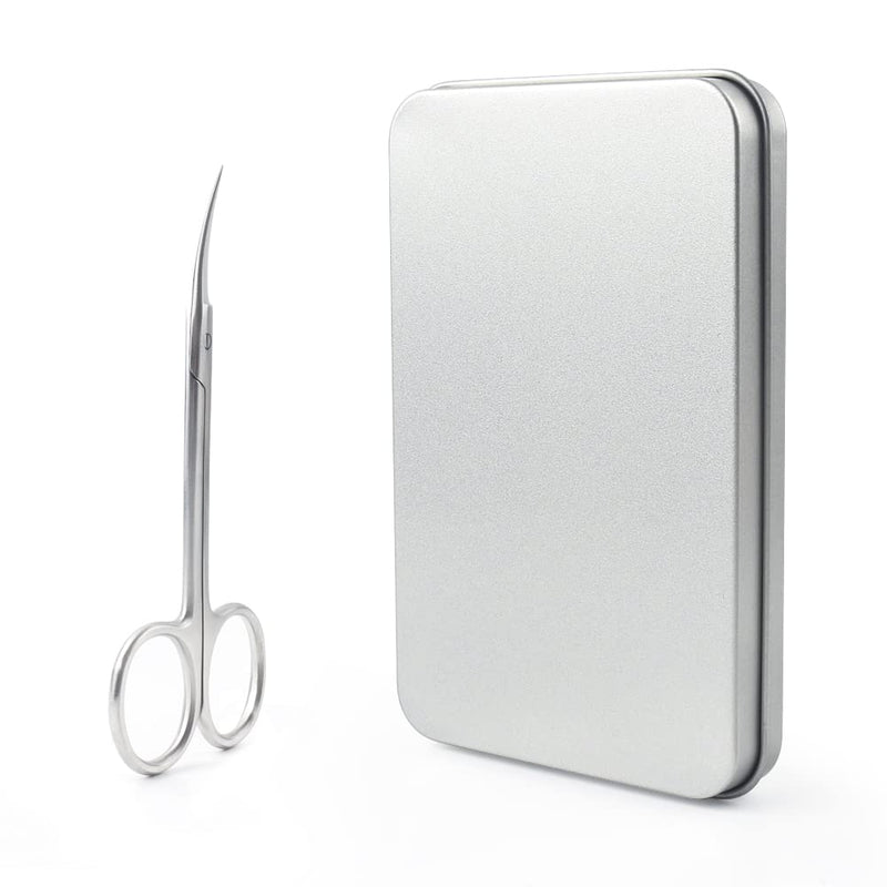 Qunzhao Cuticle Scissors for Women and Men Curved Stainless Steel with Tip Grooming Blades Manicure Nail for Dry Skin Nail Scissors (2) 02 - BeesActive Australia