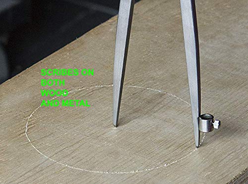 5MoonSun5's 8 Inch Large Pencil Marking Compass Circle Leather Scratch Compass Maker Scriber Marking Wing Divider, Ideal for Drawing Circles, Scribing Wood Metal, Drafting,Map Plotting with wooden box - BeesActive Australia