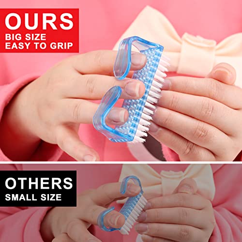 12Pcs Handle Grip Nail Brush, HOFASON Nail Brush for Cleaning Fingernails Manicure Scrub Hand Brushes to Cleaner Under Nails, Nail Cleaning Brush Pedicure Scrubbing tool Use for Foot Toenail Women Men