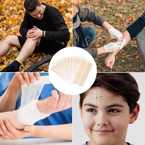 Skin Wound Closure Strips Breathable Sterilie Wounds Closure Bandage 30 Plasters 21x100mm Stitch Free Laceration Repair Tape