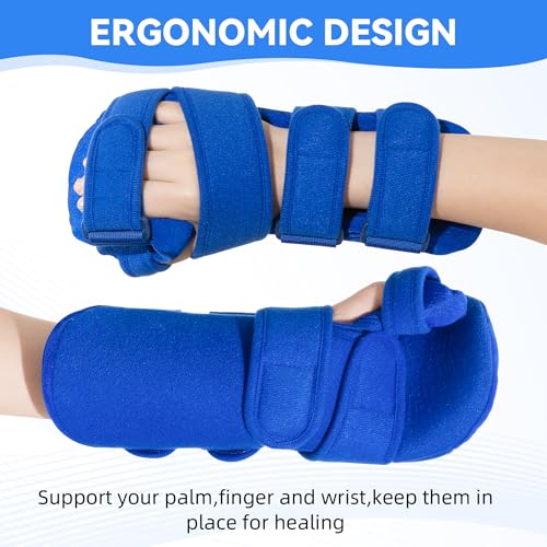 Fanwer Resting Hand Splint, Stroke Hand Therapy Equipment for Stroke Recovery Patients, Carpal Tunnel Syndrome, Arthritis, Tendinitis, Metacarpal Breaks (Small Right) Small Right