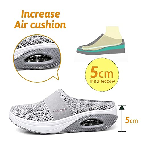 Diabetic Shoes for Women,Orthopedic Slip-On Walking Shoes with Air Cushion 7 Black