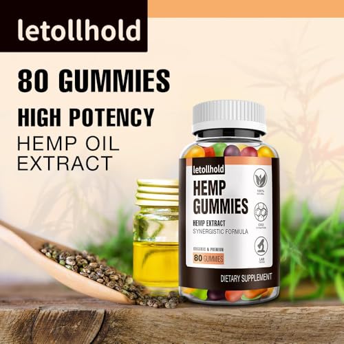 Hemp Gummies (2 Pack) - High Potency Advanced Extra Strength with Pure Natural Hemp Oil, Best Hеmp Gummies for Adults - Low Sugar