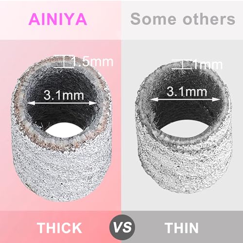 80 Pcs Small Sanding Bands for Nail Drill 80#120#180#240#