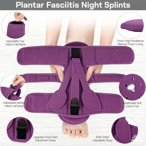 Plantar Fasciitis Night Splint-Upgrade 3 Adjustable Plantar Fasciitis Brace