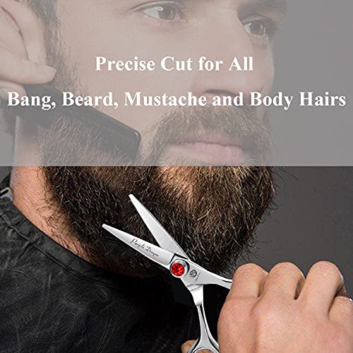 Purple Dragon 4.5 Barber Hair Cutting Scissors Small Moustache Shears 4.5 Inch