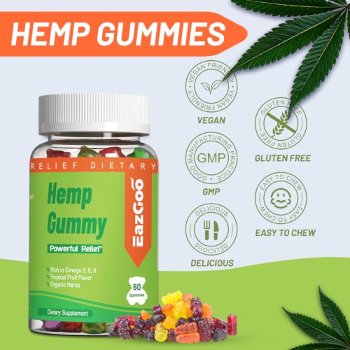 Natural Hemp Gummies 2,000,000 XXL Extra Strength - 240 Counts 60 Count (Pack of 4)