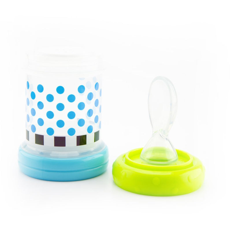 Sassy Baby Food Nurser ‚Äì 4+ Months Set of 2- 4oz 100% Silicone Nipple and Spoon BPA-Free 2 Count (Pack of 1)