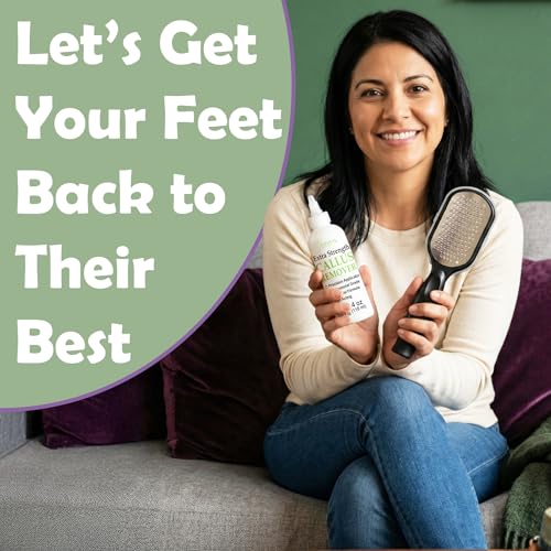 Foot Callus Remover Gel & File, Extra Strength Callus Remover for Feet 4 oz 4 oz Gel Steel File