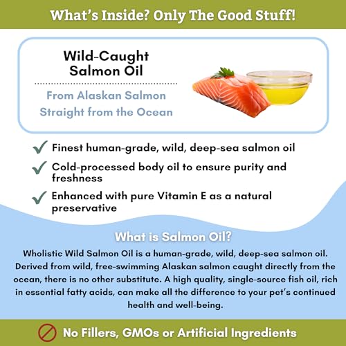 Wholistic Pet Organics Canine Complete & Salmon Oil - Dog Vitamins with Wild Alaskan Salmon Oil for Immune System, Skin, Coat & Overall Health - 1 lb Each