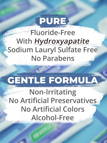 CAREDO Cavity Repair & Oral Comfort Bundle - Hydroxyapatite Toothpaste + Soothing Cream for Gum Swelling, Canker Sores & Sensitive Teeth, Fluoride Free, 3.52 oz + 0.56 oz