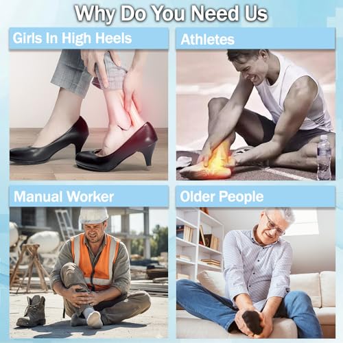Plantar Fasciitis Night Splint with 28in Elastic Compression Strap, Adjustable Foot Brace, Built-in Aluminum Bar, Cushioned Open Heel Support for Sleeping
