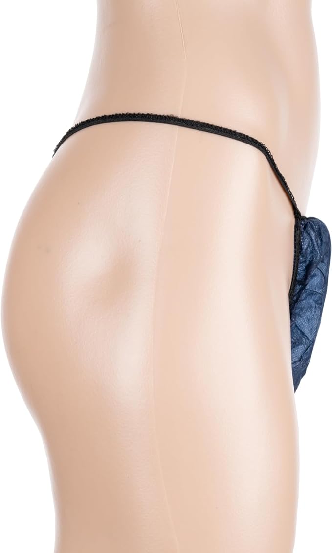 toysfan Disposable Paper Shorts T-back 10 Pack Disposable Pants Paper Pants for Men Women Unisex One Size Navy Navy Blue - BeesActive Australia