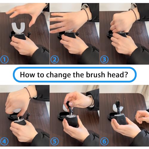 Automatic Toothbrush for Adult Rechargeable Waterproof Timer Travel White