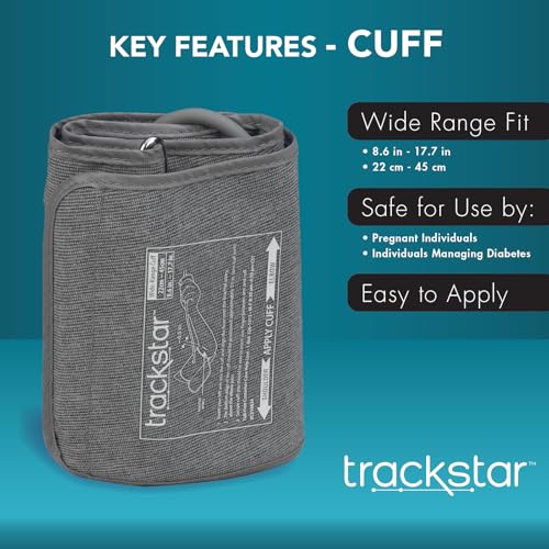 trackstar Smart Upper Arm Blood Pressure Monitor, Bluetooth