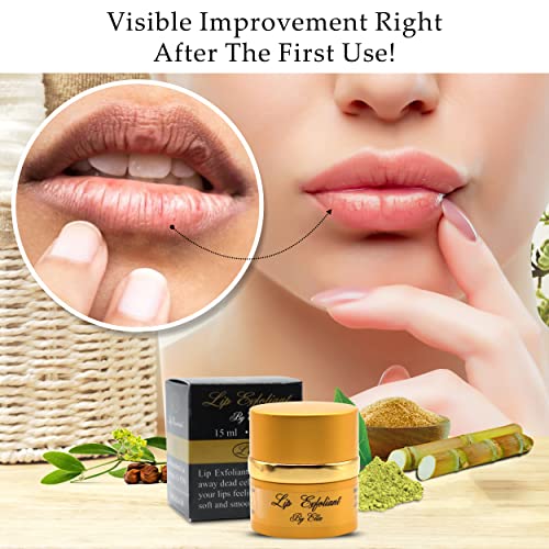 Ella Lip Chic Lip Exfoliator Gentle Lip Scrub for Soft Lips, 0.5 oz 0.51 Ounce (Pack of 1)