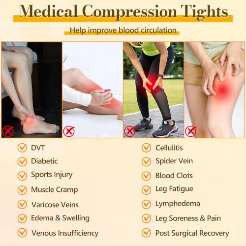 15-20 mmHg Medical Graduated Compression Pantyhose for Women Men 4X-Large Beige