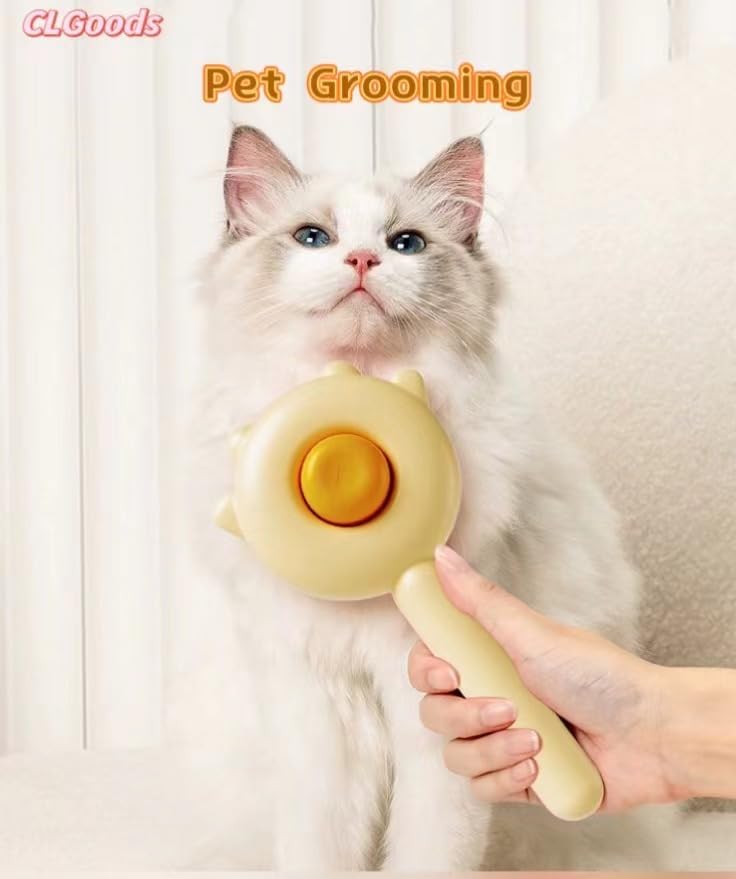 Pet Grooming Comb with One-Button De-Shedding, Pet Dematting Comb，Dog-Cat Comb, Pet Hair Cleaner Comb - BeesActive Australia