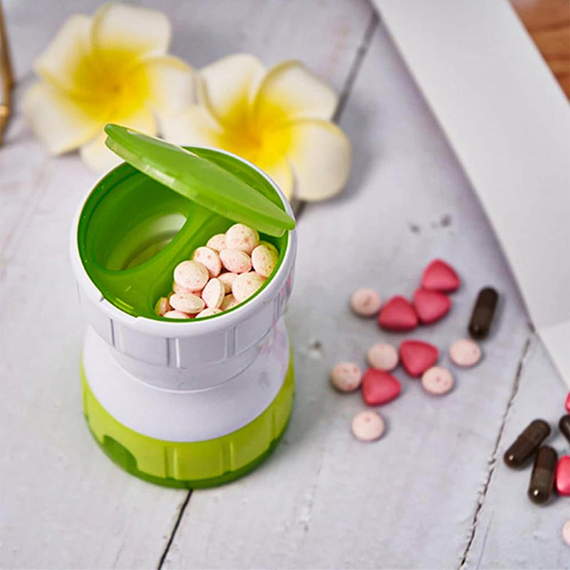 Ceramic Pill Crusher Grinder Crushes Pills Tablets Vitamins to Fine Powder for Family Pets