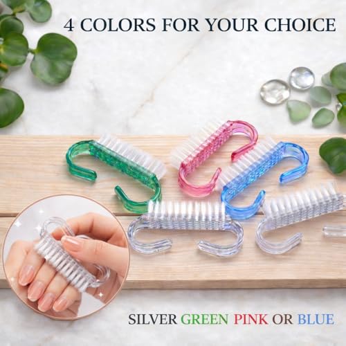 12 Pcs Nail brush,Nail brush for cleaning fingernails Men Women,Nail brushes for Toes,Easy use fingernail brush,Nail scrubber brush for Travel,Nail cleaning brush kids